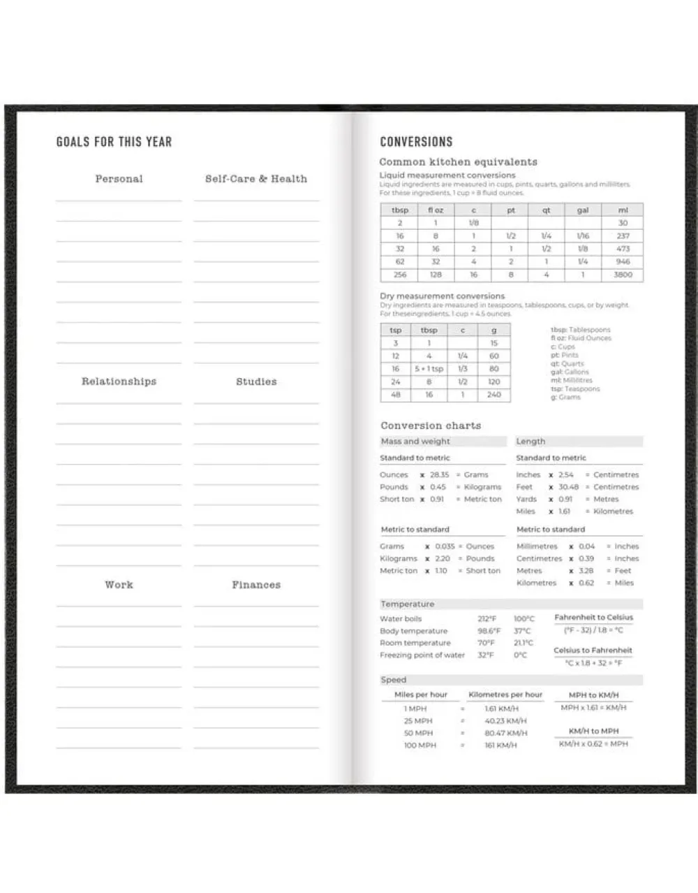 Principal Compact Week to View Planner 2026, Black- Journals & Other Stationery