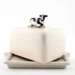 Quail Ceramics Friesian Cow Butter Dish- Kitchen Tools|Quail Ceramics