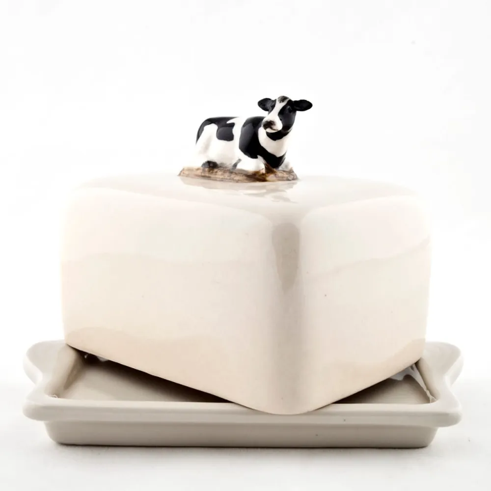 Quail Ceramics Friesian Cow Butter Dish- Kitchen Tools|Quail Ceramics