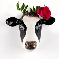 Quail Ceramics Friesian Cow Wall Vase- Vases|Wall Decor