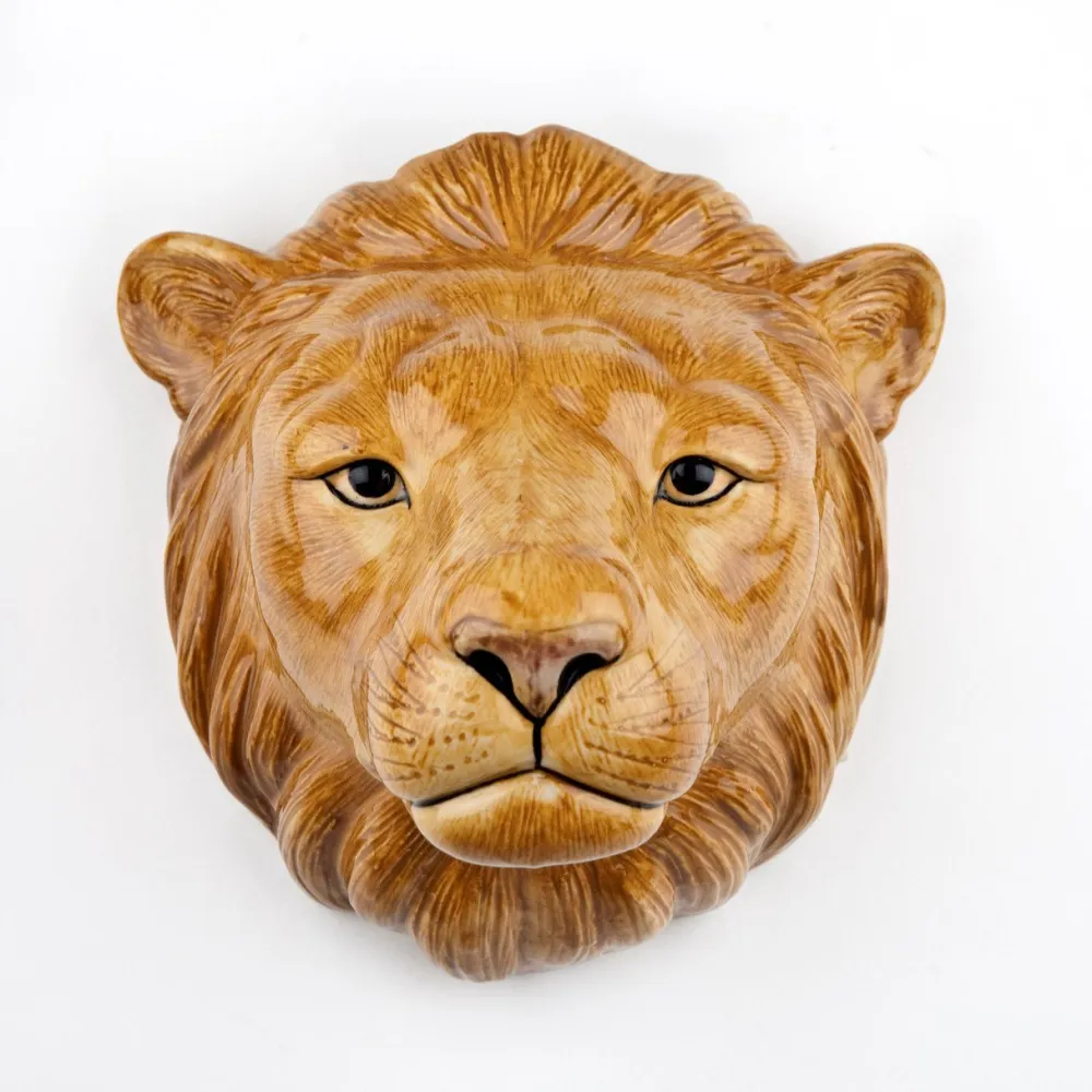 Quail Ceramics Quail Lion Wall Vase- Vases|Wall Decor