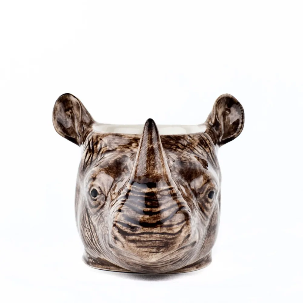 Quail Ceramics Rhino Face Egg Cup- Quail Ceramics