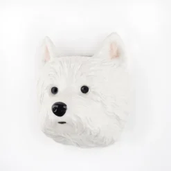Quail Ceramics Westie Small Wall Vase- Vases|Wall Decor