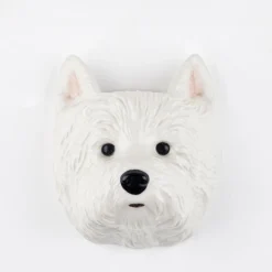 Quail Ceramics Westie Small Wall Vase- Vases|Wall Decor