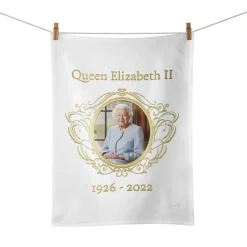 Queen Elizabeth II 1926–2022 Portrait Tea Towel- Souvenirs|Cultural Icons