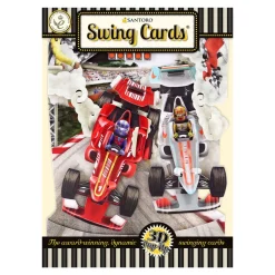 Racing Cars Swing Card- Greeting Cards