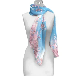 RainCaper Cherry Blossoms Sheer Scarf- Scarves & Wraps