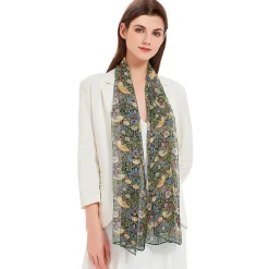 RainCaper William Morris "Strawberry Thief" Sheer Scarf- Scarves & Wraps
