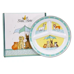 Raining Cats & Dogs Toddler Plate- Children's Tabletop