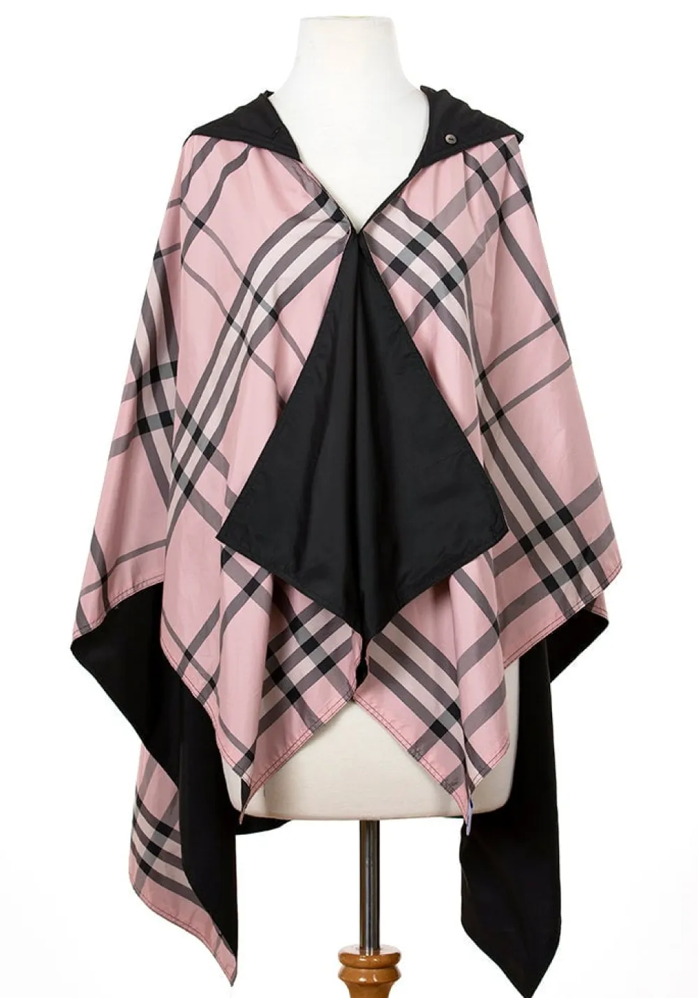 RainRap (Black & Pink Plaid)- Rainwear & Umbrellas