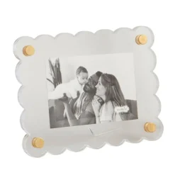 Rectangle Scallop Acrylic Frame- Picture Frames