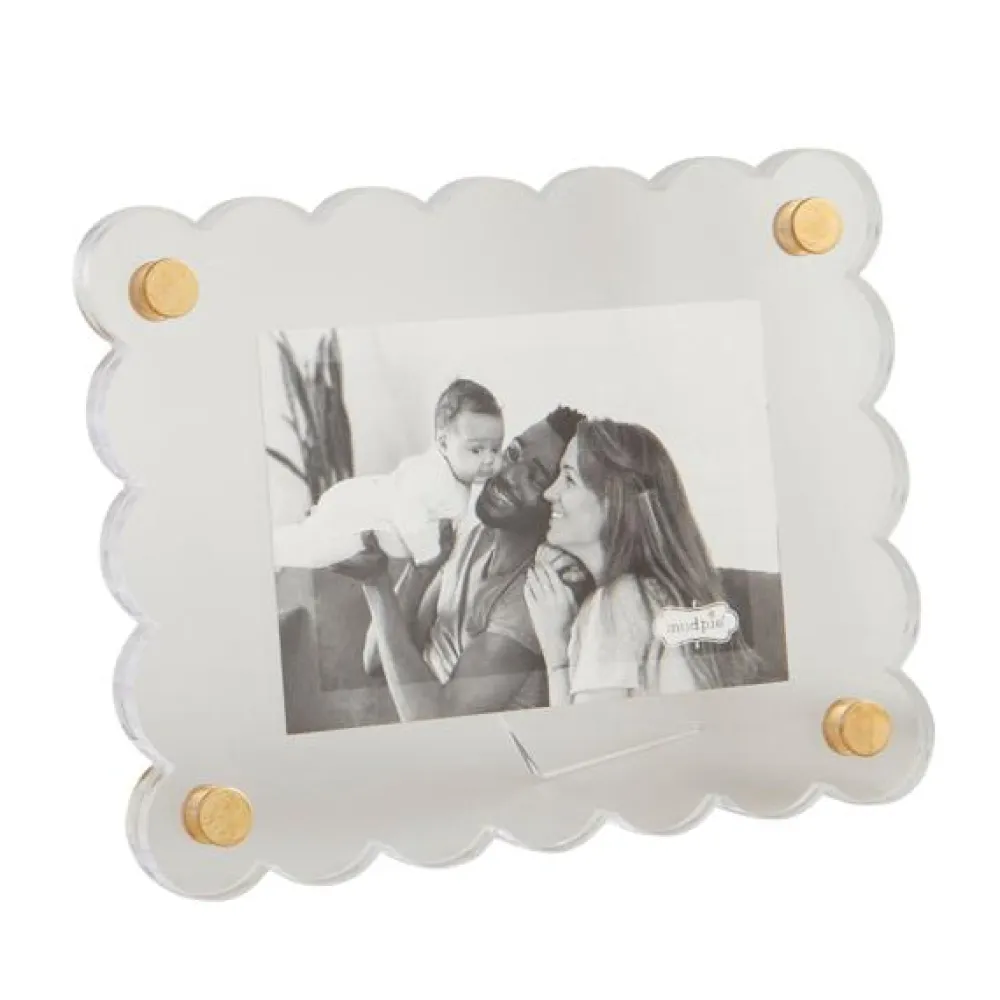 Rectangle Scallop Acrylic Frame- Picture Frames