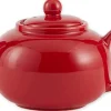 Red Stoneware Teapot- Teapots