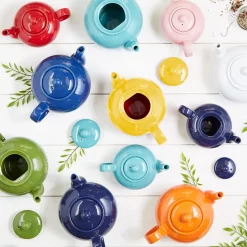 Red Stoneware Teapot- Teapots