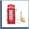 Red Telephone Booth Quilled Greeting Card- Greeting Cards