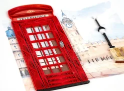 Red Telephone Booth Quilled Greeting Card- Greeting Cards