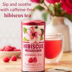 Republic of Tea Hibiscus Raspberry Rose Herbal 36s- Republic Of Tea