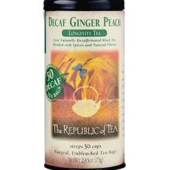 Republic of Tea Decaf Ginger Peach 50s- Republic Of Tea