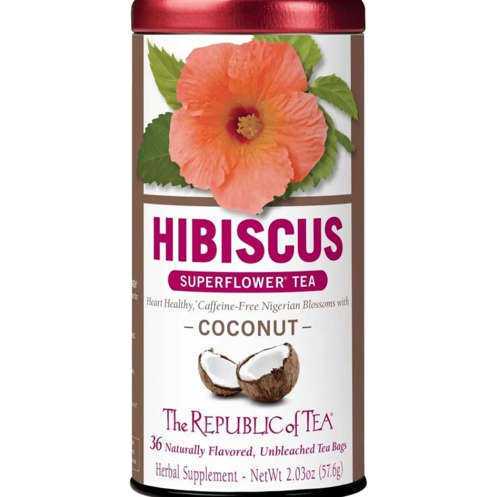 Republic of Tea Hibiscus Coconut Herbal 36s- Republic Of Tea