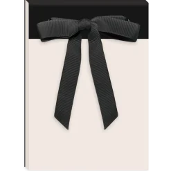 Ribbon Tails Black Notepad- Journals & Other Stationery