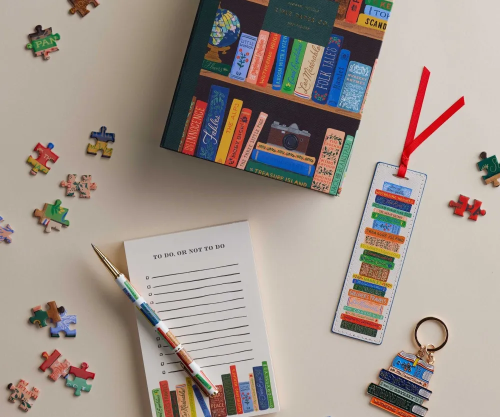 Rifle Paper Co. Bookshelf 500 Piece Puzzle- Games & Puzzles