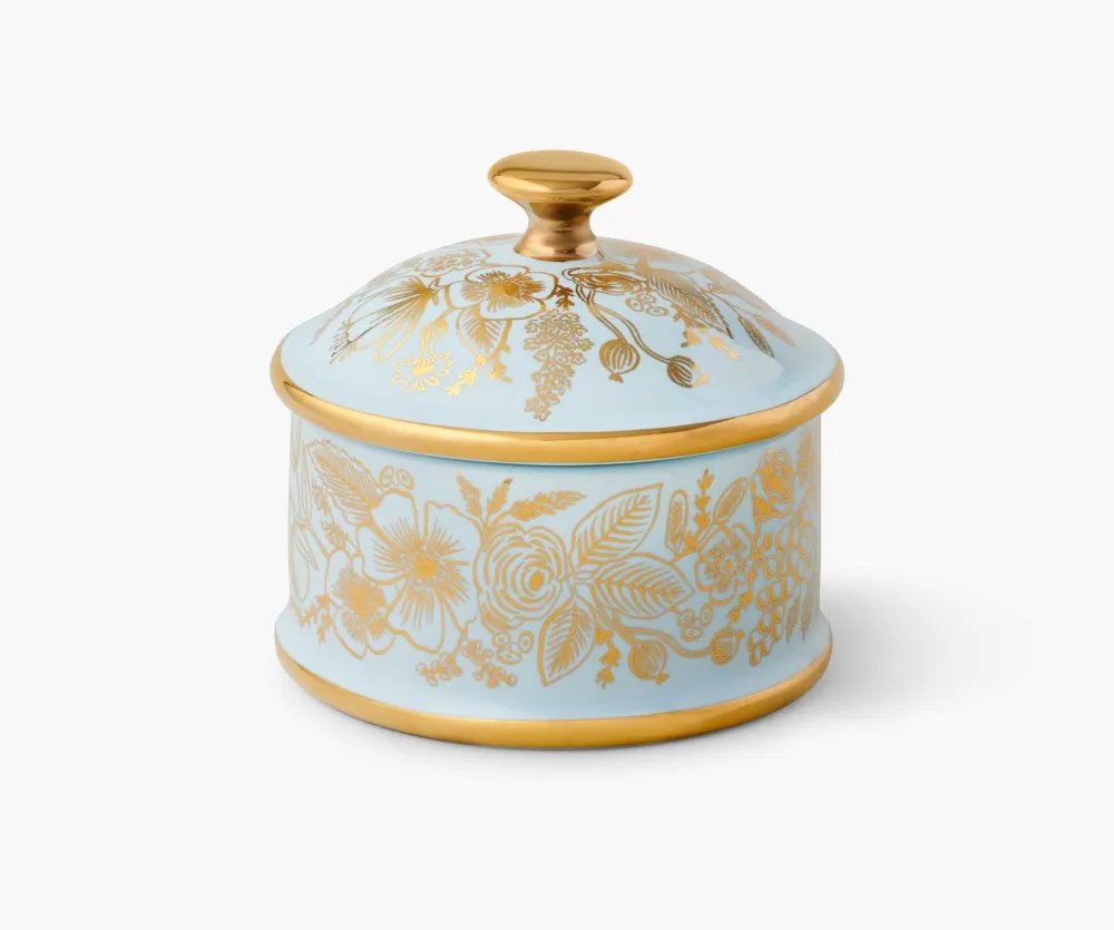 Rifle Paper Co. Colette Round Porcelain Box- Home Accents