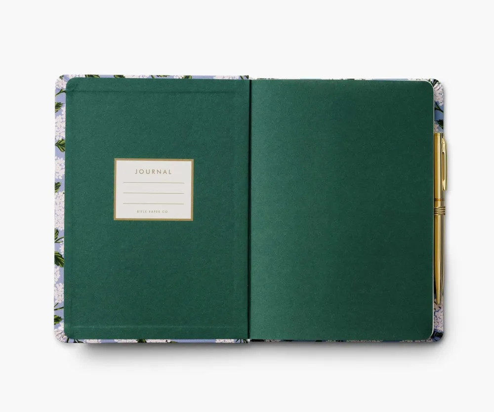 Rifle Paper Co. Hydrangea Journal with Pen- Journals & Other Stationery