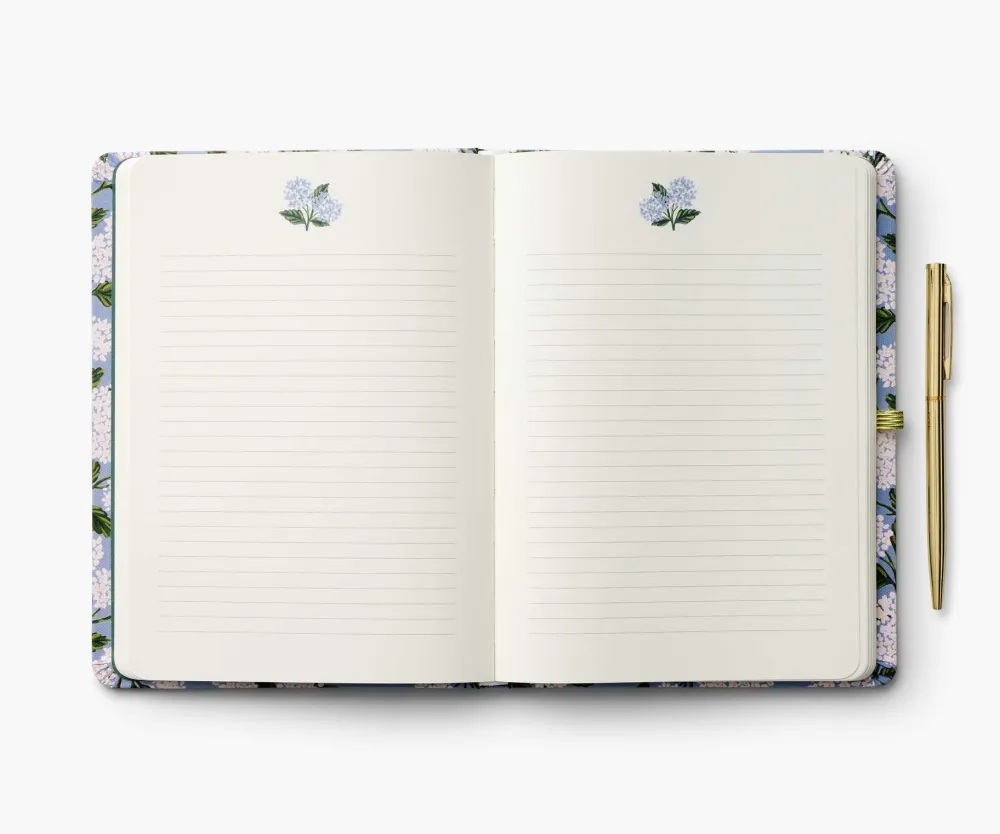 Rifle Paper Co. Hydrangea Journal with Pen- Journals & Other Stationery