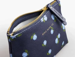 Rifle Paper Co. Hydrangea Small Zippered Pouch- Bath Accessories