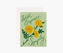Rifle Paper Co. Marigold Sympathy Card- Greeting Cards