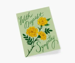 Rifle Paper Co. Marigold Sympathy Card- Greeting Cards