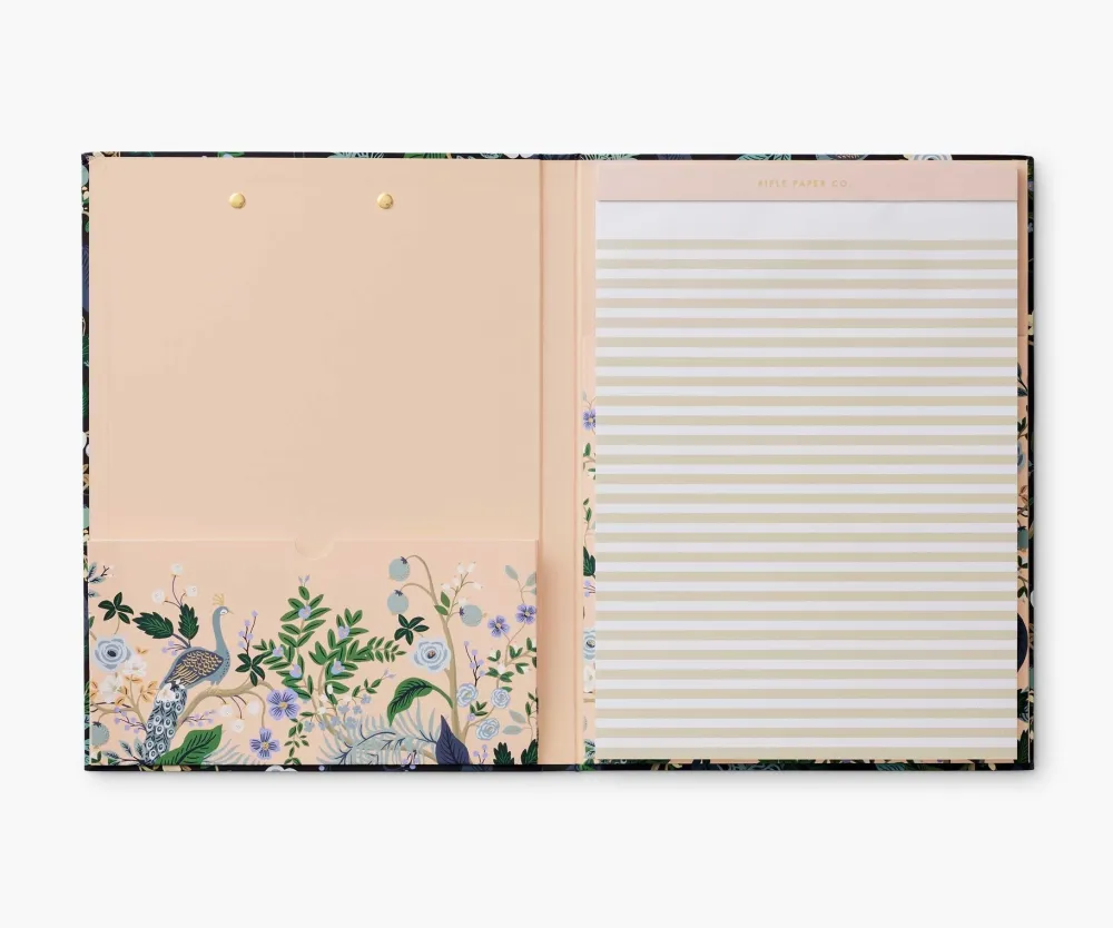 Rifle Paper Co. Peacock Clipfolio Notepad- Journals & Other Stationery