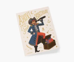 Rifle Paper Co. Pirate Birthday Card- Greeting Cards