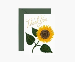 Rifle Paper Co. Sunflower Thank You Card- Greeting Cards