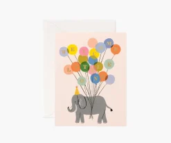 Rifle Paper Co. Welcome Elephant New Baby Card- Greeting Cards