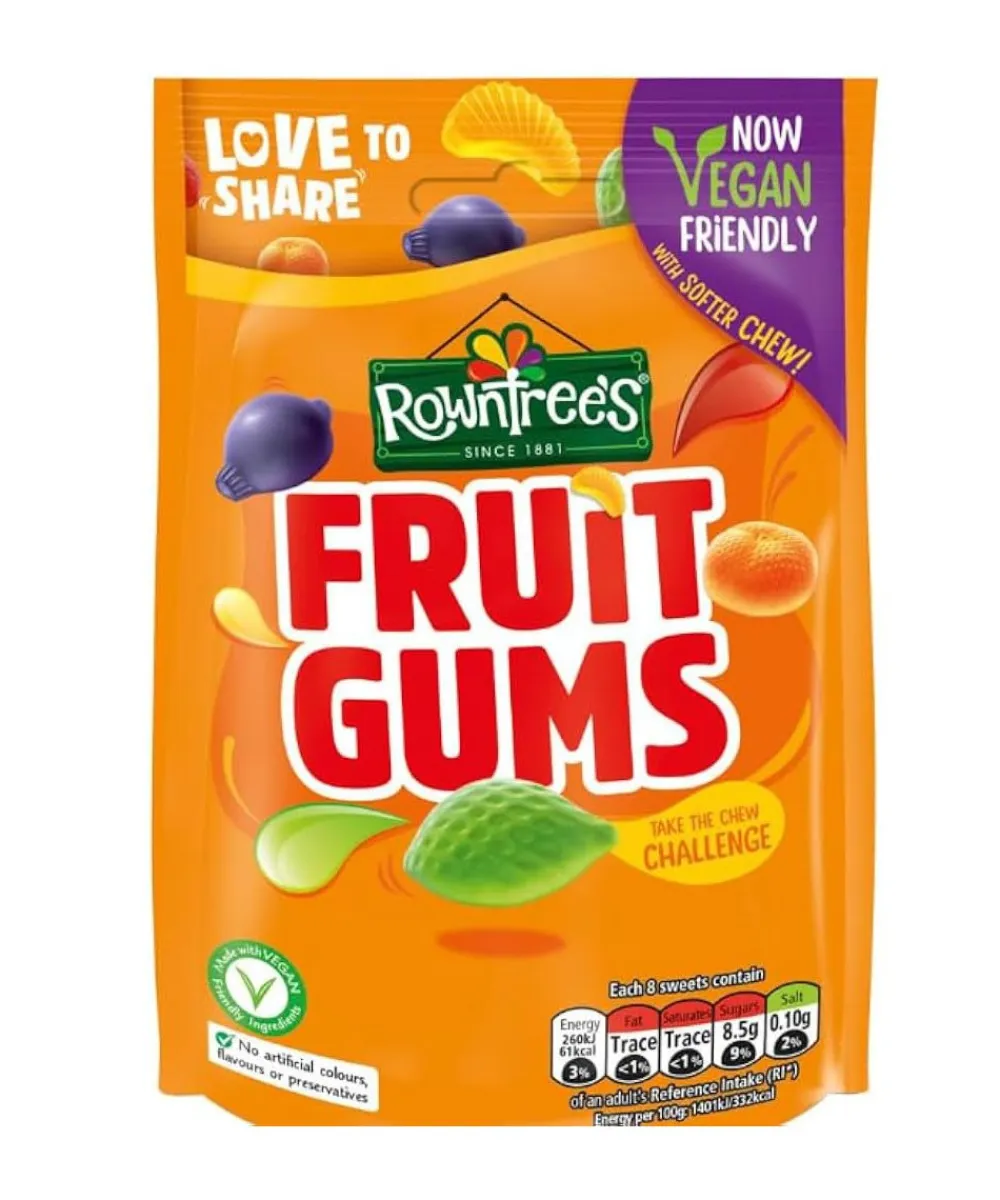 Rowntree's Fruit Gums Pouch- Sweets