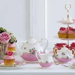 Royal Albert Cheeky Pink 3 Piece Tea Set- Tea Sets|Teapots