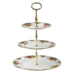 Royal Albert Old Country Roses 3 Tier Cake Stand- Serving Plates
