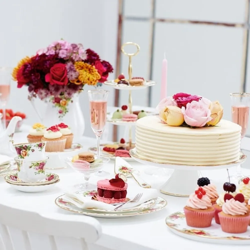 Royal Albert Old Country Roses 3 Tier Cake Stand- Serving Plates