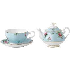 Royal Albert Polka Blue Tea for One 500ml 16.9floz- Tea For One|Teapots