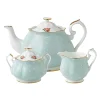 Royal Albert Polka Rose Teapot, Cream & Sugar Set- Tea Sets|Teapots
