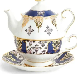 Royal Albert 100 Years of 1900 Regency Blue Tea for One- Teapots|Tea For One