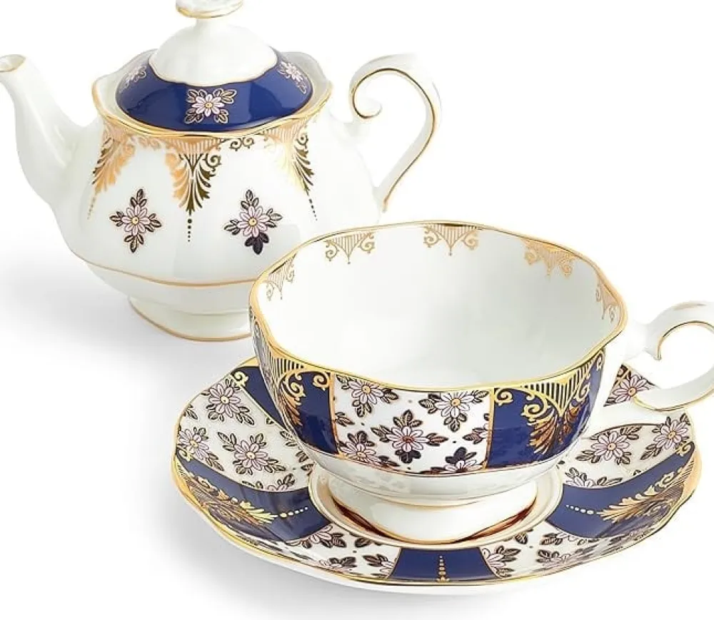 Royal Albert 100 Years of 1900 Regency Blue Tea for One- Teapots|Tea For One