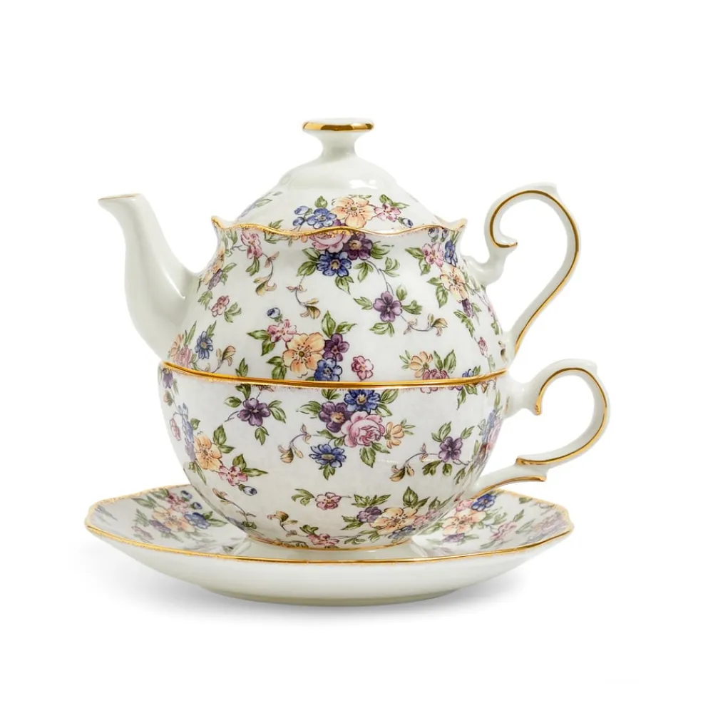 Royal Albert 100 Years of 1940 English Chintz Tea for One- Tea For One|Teapots
