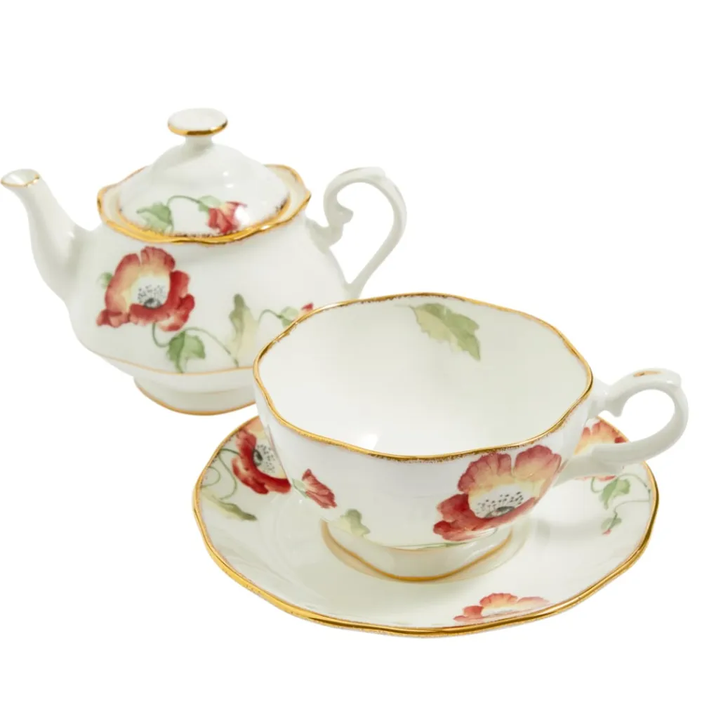 Royal Albert 100 Years of 1970 Poppy Tea for One- Tea For One|Teapots