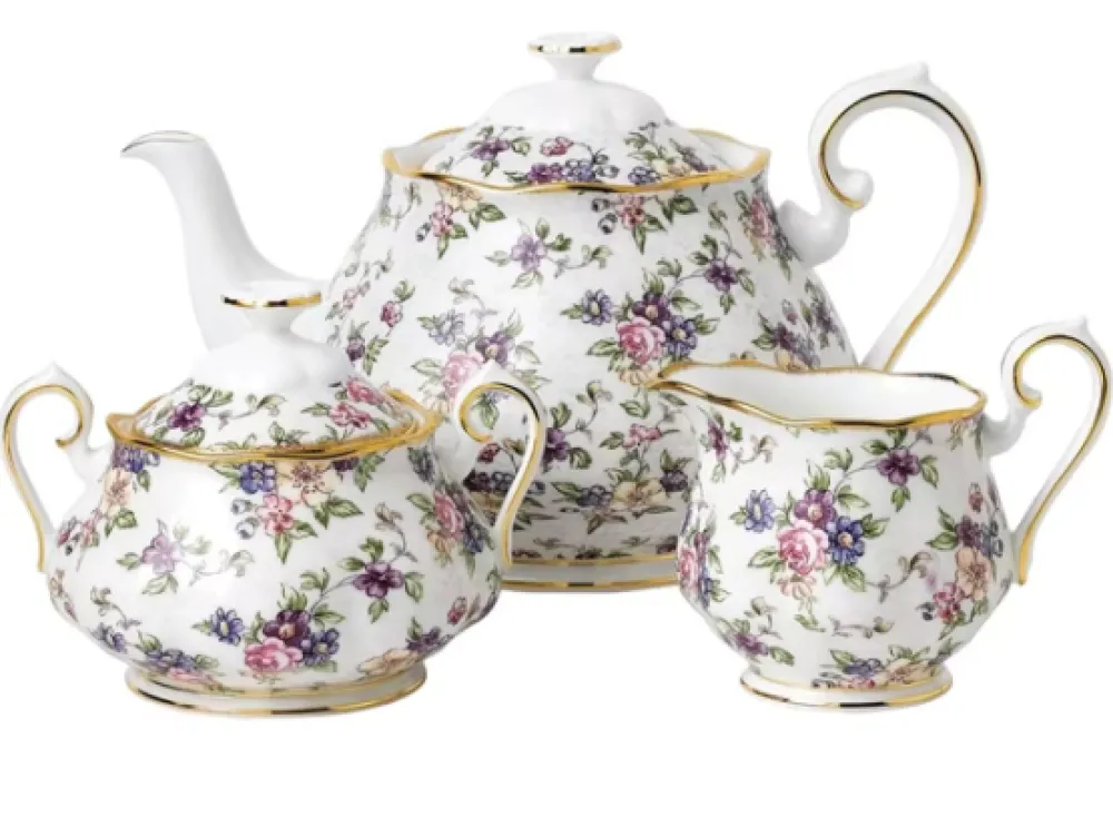 Royal Albert 100 Years of 1940 English Chintz Tea Set- Tea Sets|Teapots