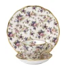 Royal Albert 100 Years of 1940 English Chintz Teacup, Saucer & Plate- Tea Plates|Teacups & Saucers