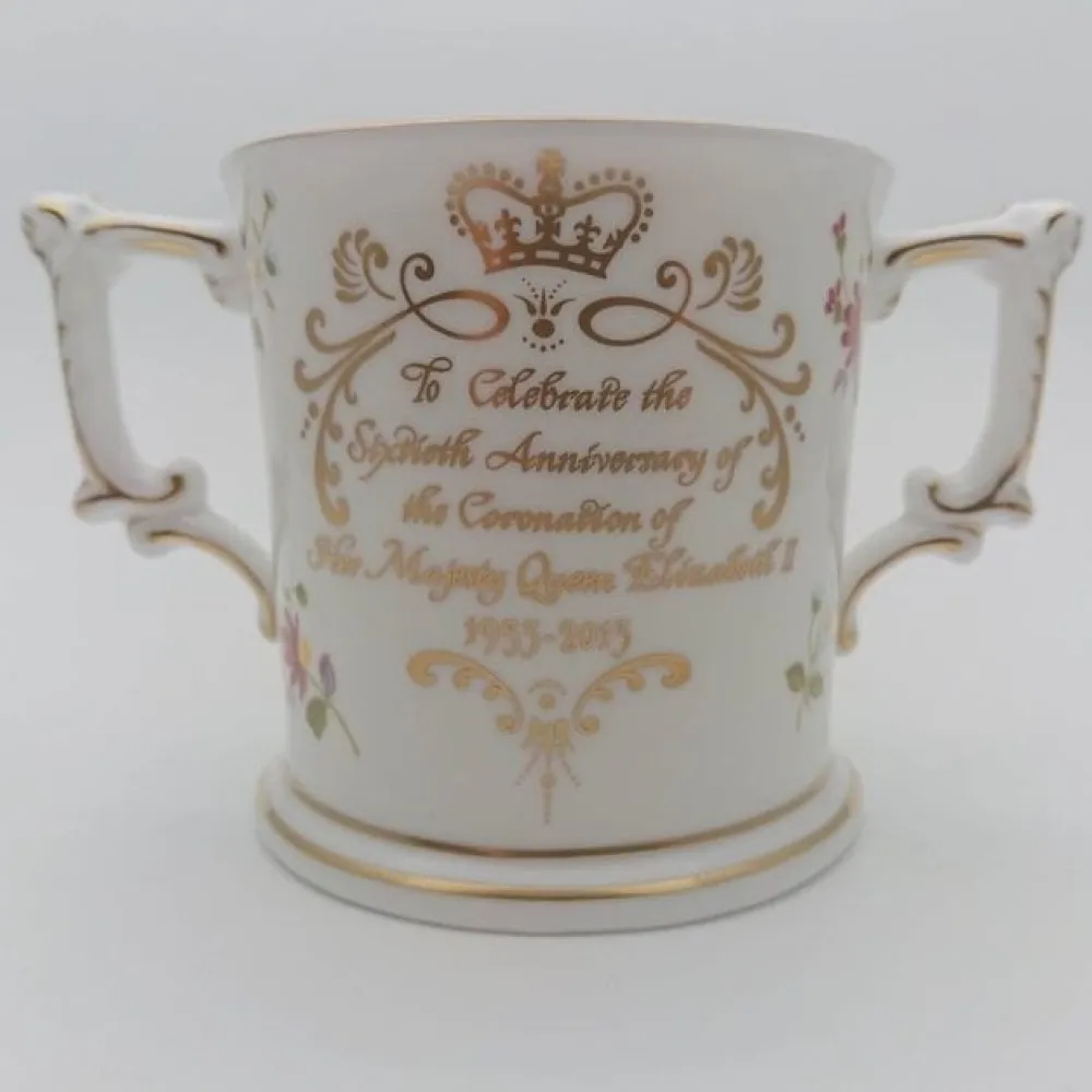 Royal Crown Derby Jubilee Posy Loving Cup, version 2- Royal Crown Derby China