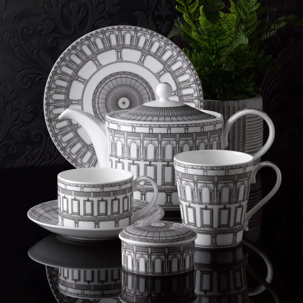 Royal Crown Derby Royal Albert Hall Espresso Coffee Cup & Saucer- Royal Crown Derby China|Assorted Mugs