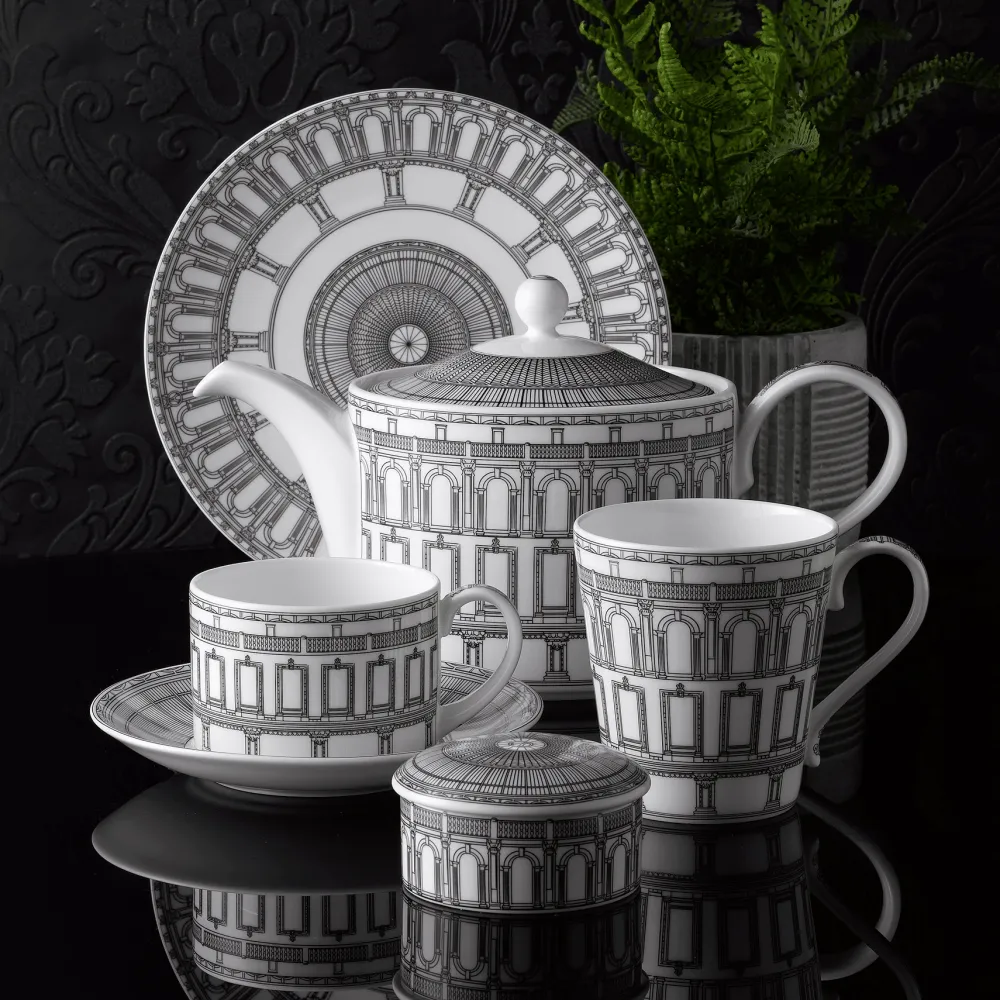 Royal Crown Derby Royal Albert Hall 150th Anniversary Columns Beaker Mug- Royal Crown Derby China|Assorted Mugs